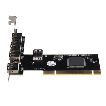 

PCI 32bit to 4+1 ports USB2.0 Expansion Controller Card Support Windows MAC
