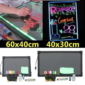 

Erasable LED Writing Board + 8 Fluorescent pen Flashing luminated Neon LED advertising panel LED Message Menu Writing Sign Board