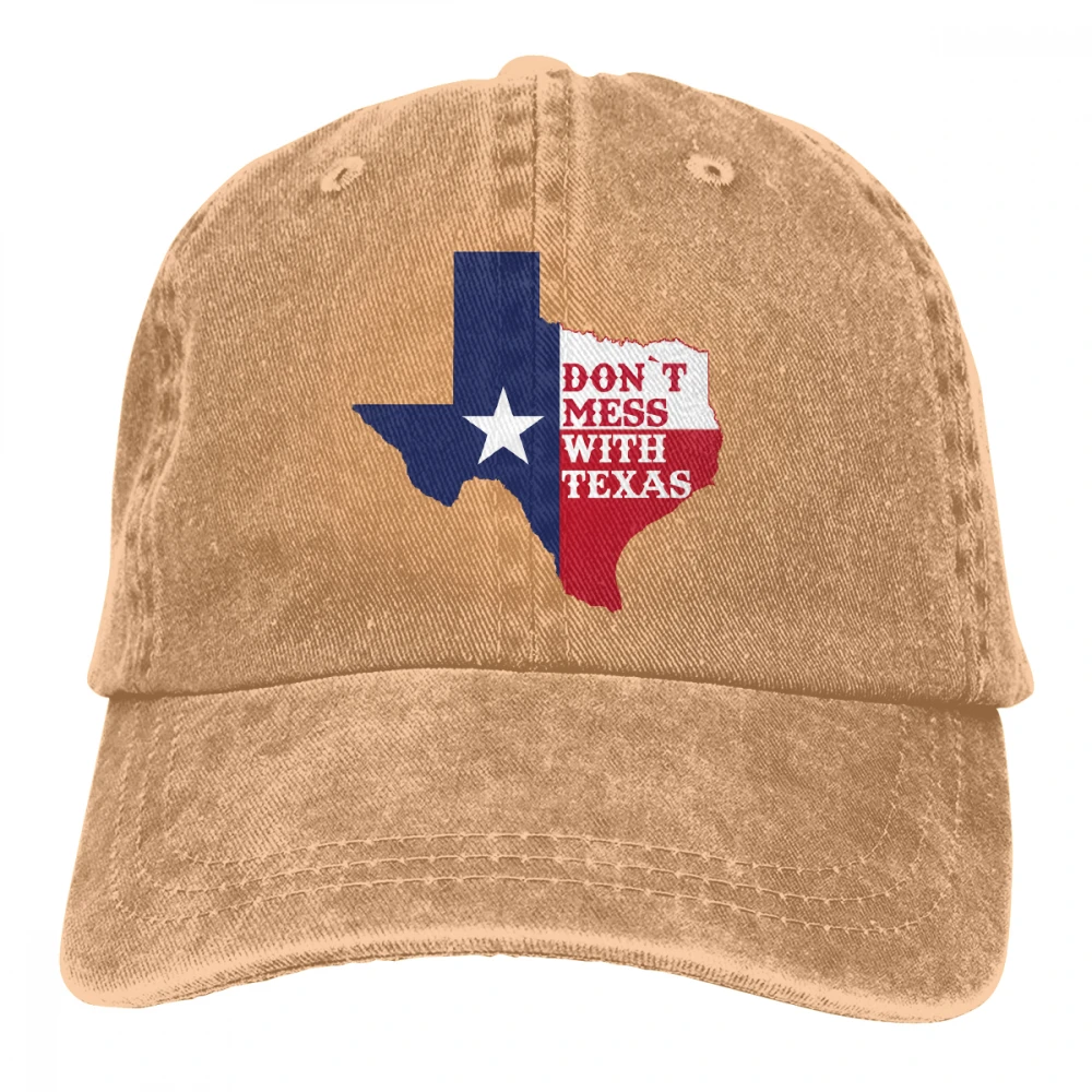 Не связывайтесь с Texas Casquette натуральный унисекс Мужские Женские джинсовые бейсболка с ремешком кепки Регулируемый Гольф папа шляпа
