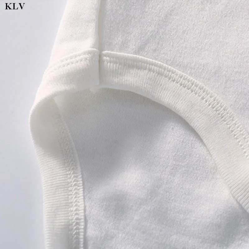 KLV/3 шт./компл. одежда с длинными рукавами из хлопка для малышей; комбинезон-Песочник чистый белый пердеть Костюмы новорожденных близнецов; одежда для альпинизма