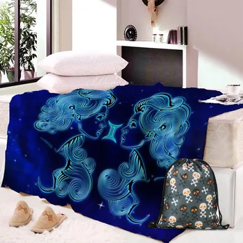 

Custom DIY Print Blanket Lotus Mandala Sherpa Fleece Throw Blanket With Hat Galaxy Constellations Wearable Blanket