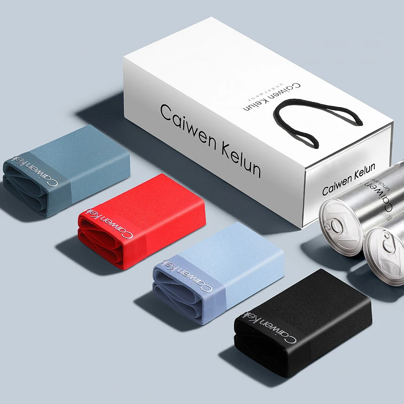 4-pack Boxer Shorts Briefs Men's Men's Briefs Men's Boxer Briefs Ice Silk Male Couple Sexy Suit Ultra-thin Breathable Large Soft