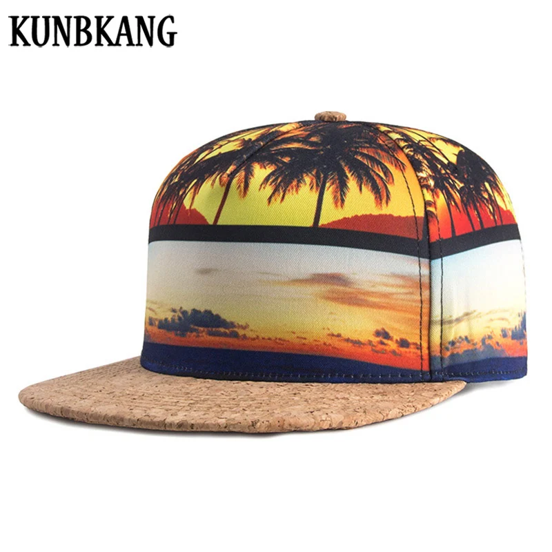 High Quality 3D Print Baseball Cap Men Women Hip Hop Snapback Flat Brim Bone Adjustable Unisex Casual Beach Caps Gorras | Аксессуары для