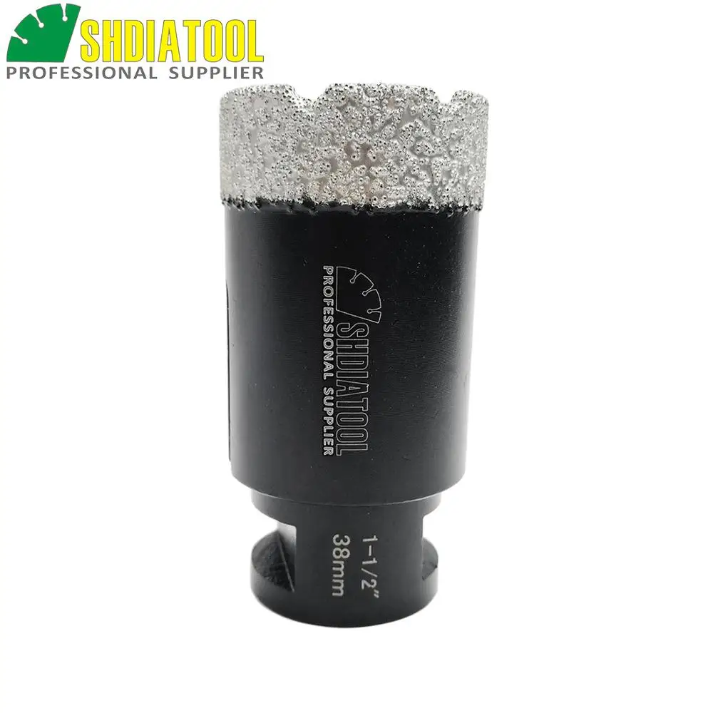 SHDIATOOL 1 шт. 5/8-11 диаметр резьбы 1-1/2 "/38 мм вакуумная пайка алмазные сухие сверла