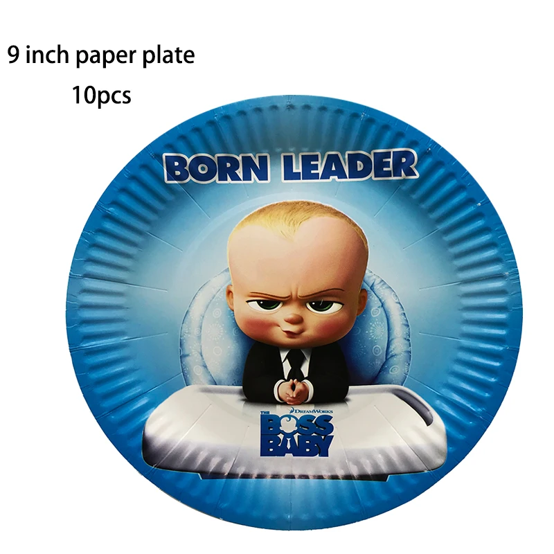 Born Leader тема для детского дня рождения вечерние принадлежности украшения одноразовые бумажные салфетки тарелки скатерть полосы детский душ - Цвет: 9 inch plate 10 Pcs