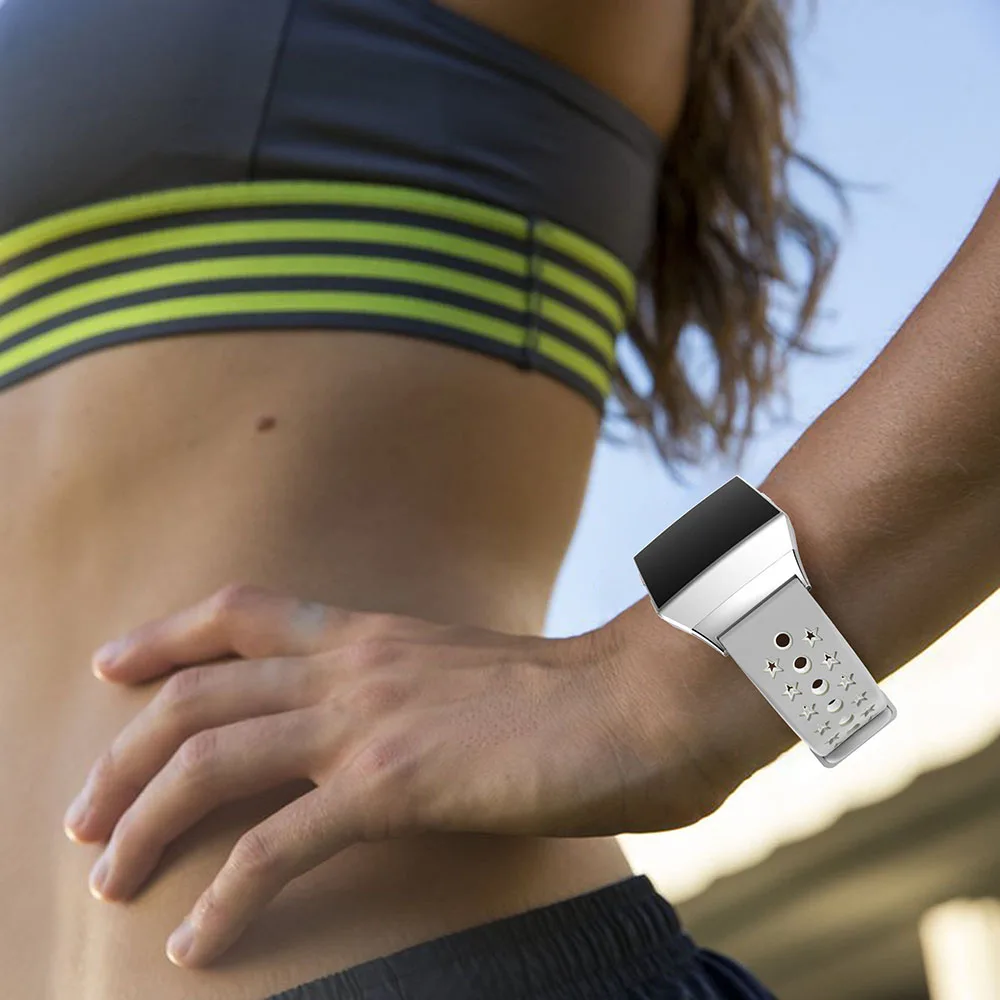 Высокое качество ремешок для часов легкий Проветриваемый силиконовый аксессуар Браслет для наручных часов спортивные часы полосы для Fitbit Ionic