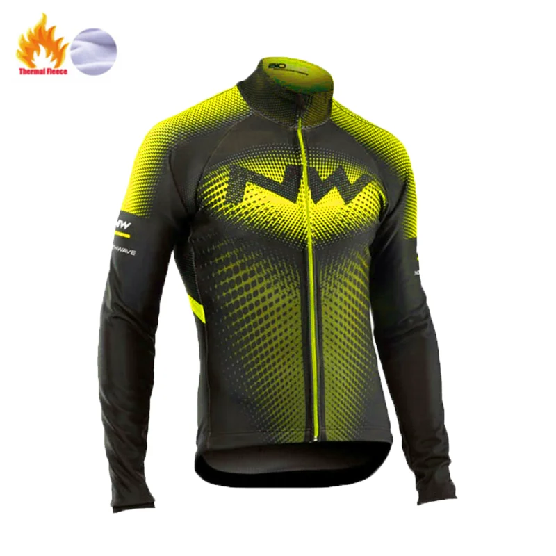 Winter Jersey Northwave Pro team Зима с длинным рукавом Велоспорт Джерси комплект MTB велосипед одежда Униформа тепловой флис велосипедный Майо Ropa Ciclismo - Цвет: Winter Jersey