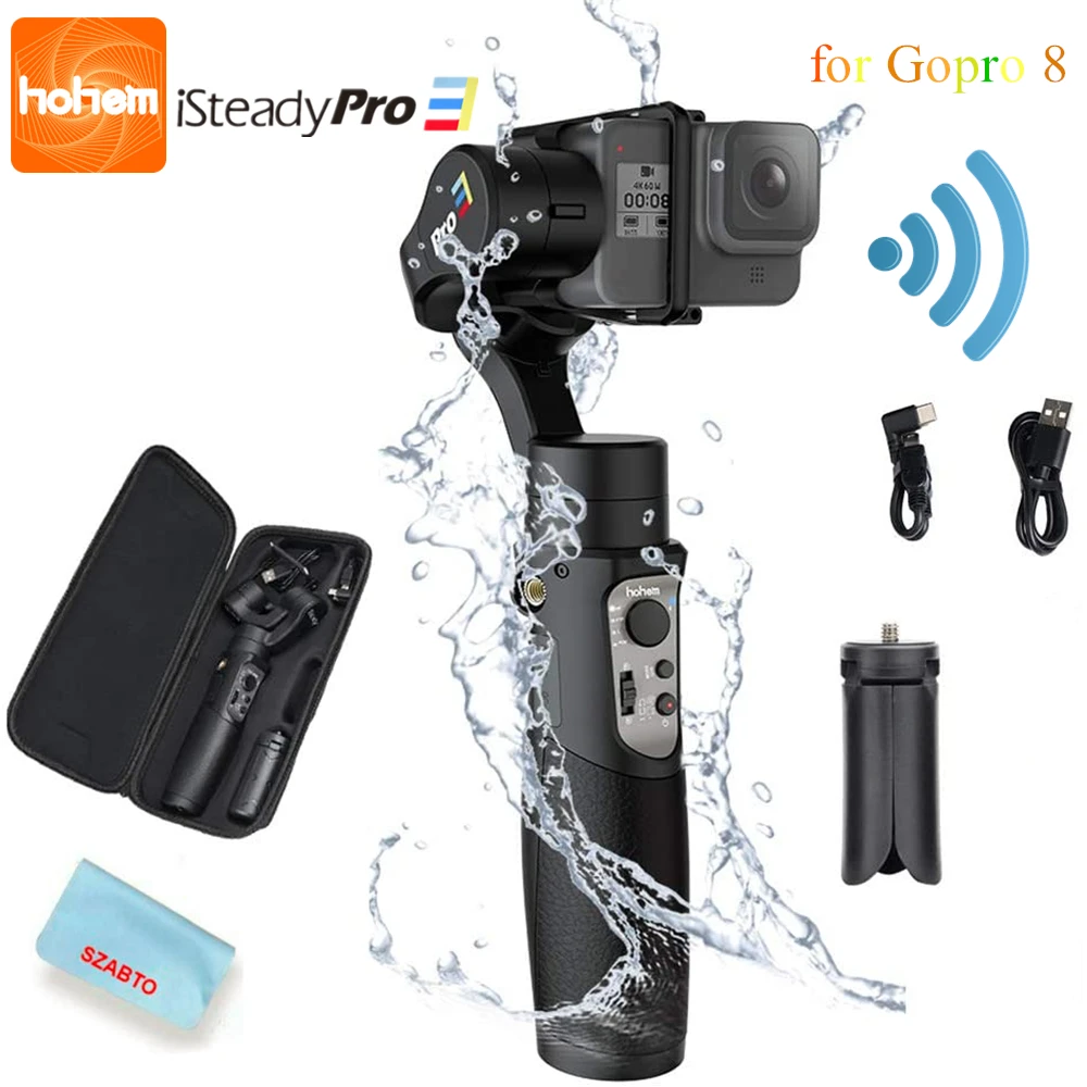 Hohem iSteady Pro 3 Splash Proof 3-Axis Handheld Gimble for Gopro Hero 8 7/6/5/4/3 DJI Osmo Action SJCAM YI Cam Action Camera