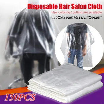 

Barber Cloth Waterproof Disposable Hair Salon Capes Washing Pads Shampoo Cape Transparent Hairdressing Cape for Kids Adult E0527