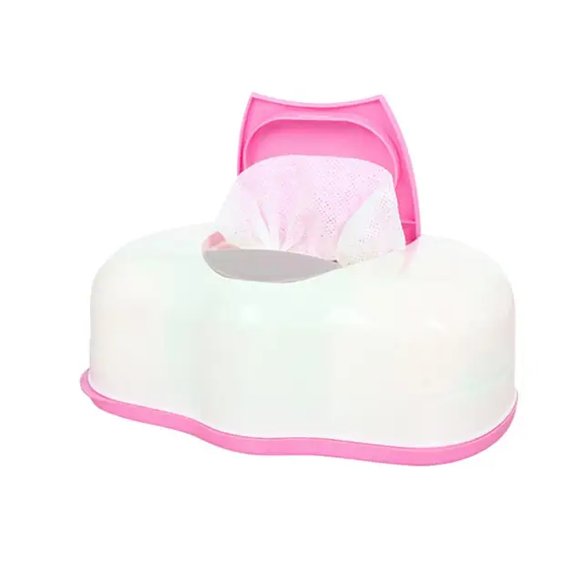 Home Car Press Automatic Baby Wipes Wet Tissue Box Case Holder Organizer Kitchen Storage Supplies Double color wet wipes box 1