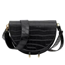 Женская сумка через плечо модная крокодиловая полукруглая седельная сумка из искусственной кожи сумки на плечо для женщин дизайнерские сумки