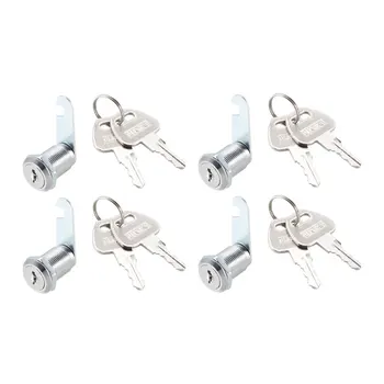 

uxcell Cam Locks 25mm Cylinder Length Fit Up to 5/8-inch Thick Panel Keyed Alike 4Pcs