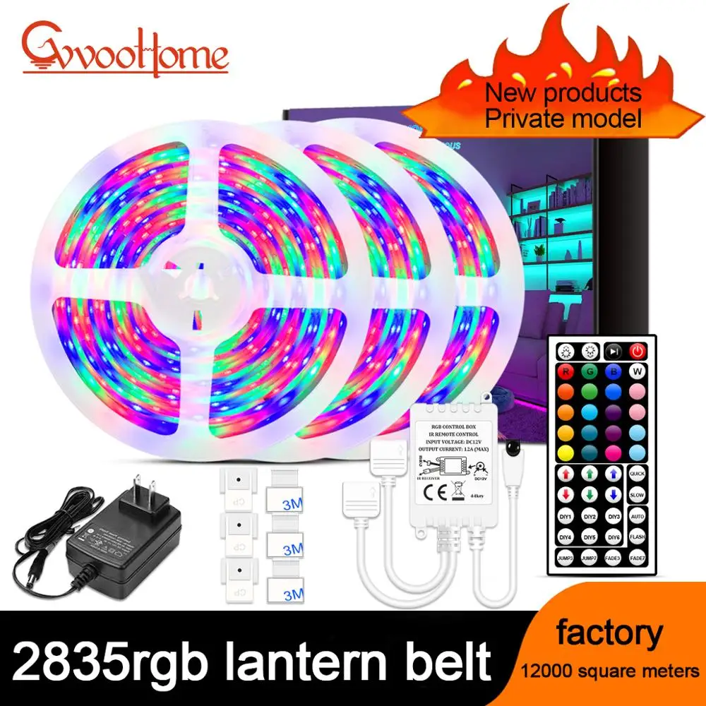 Светодиодный ленточный светильник RGB 2835 5 м 10 15 изменяемый гибкий светодиодный +