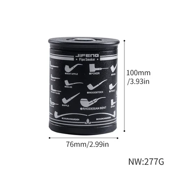 

Tobacco Storage Container Humidor Humidifier with Hygrometer Metal Pipe Tobacco Box Moisturizing Jar Smoking Tank Accessories