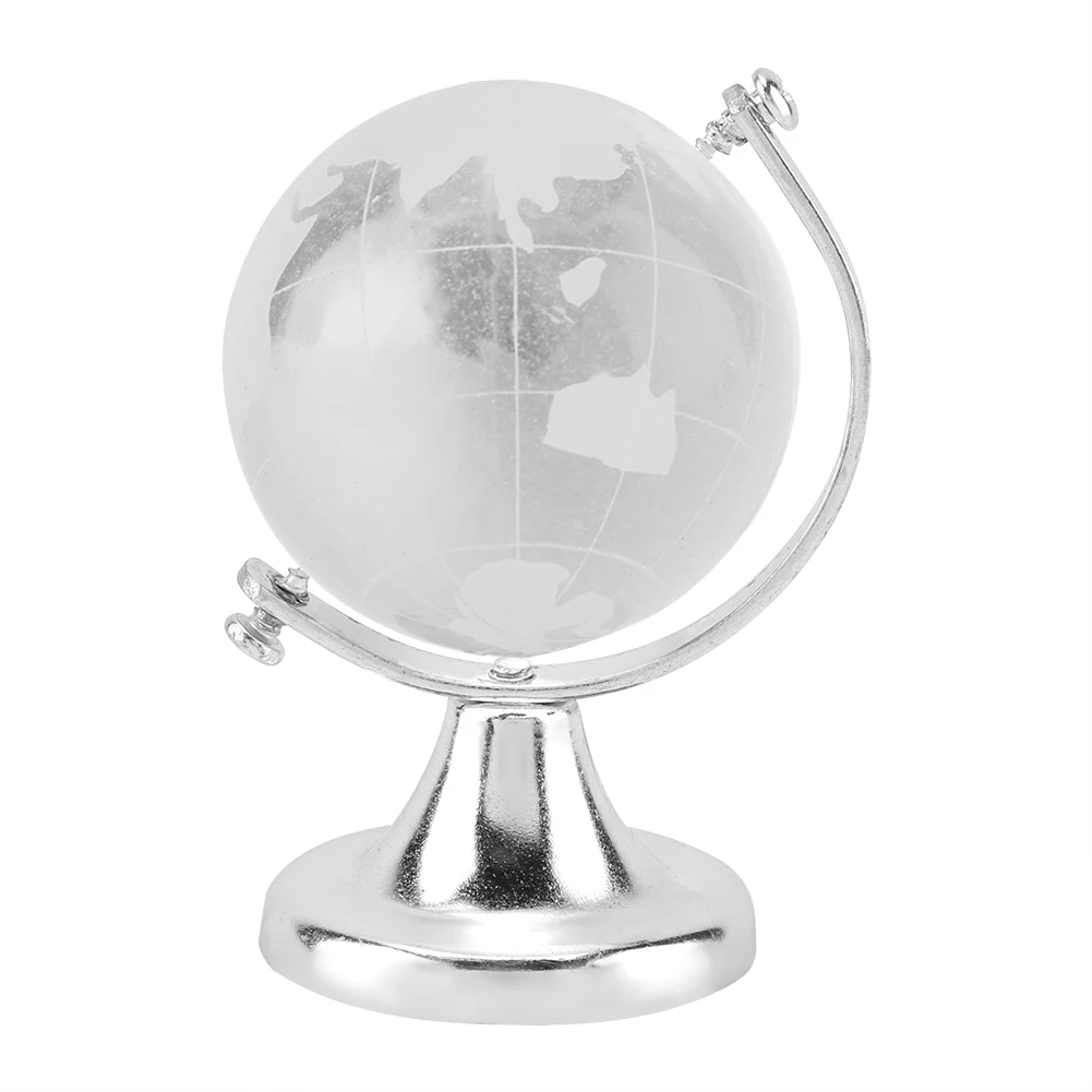 

New Crystal Glass Globe Round Earth Globe World Map Crystal Glass Ball Sphere Home Office Decor Gift Glass Globes Dropshipping