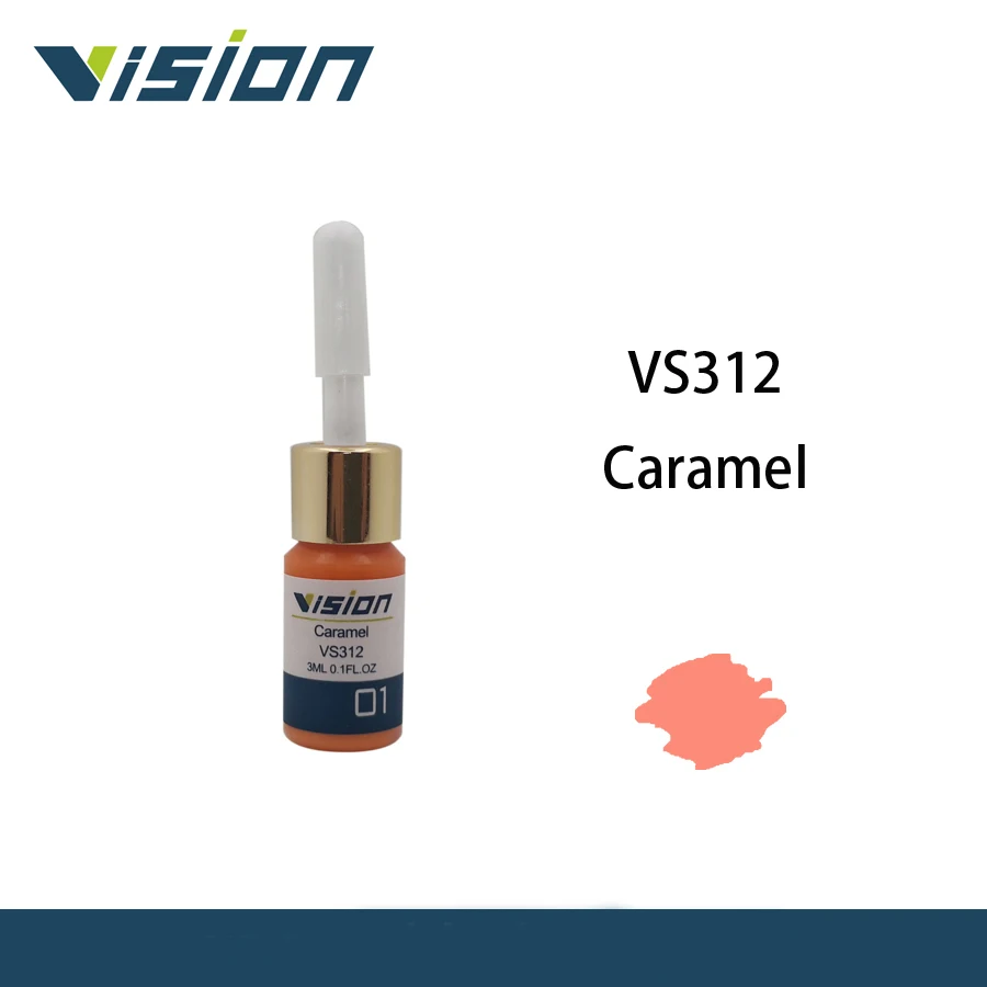 

Vision VS312Caramel 3ml Free shipping Lips Color Permanent Makeup Ink For Eyebrows Lips
