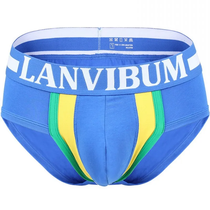 2019 Brand LANVIBUM Men gay underwear New Fashion Cotton Calzoncillos Sexy Bielizna Meska Funny