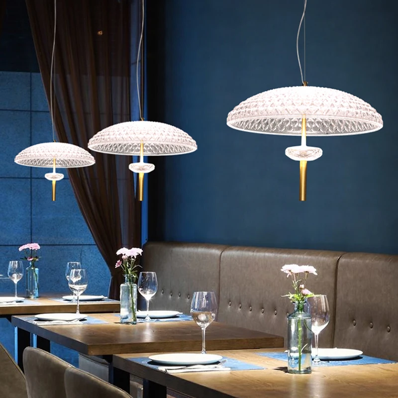 

Modern restaurant LED pendant lights bar glass umbrella lighting Nordic living room decoration hanging lamp corridor lights