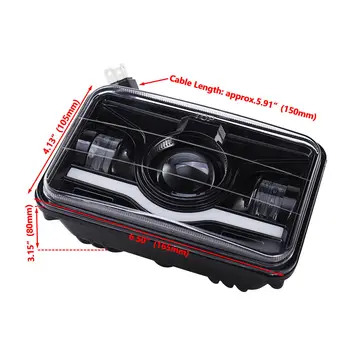 

Waterproof LED Work Light 2800LM Car High/Low beam With Angel Eyes New