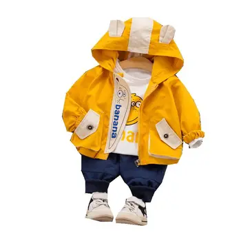 

Spring Autumn Trendy Children Clothes Suit Baby Boys Girls Hoodies T Shirt Pants Kids Infant Clothing Toddler Cartoon Sportswear