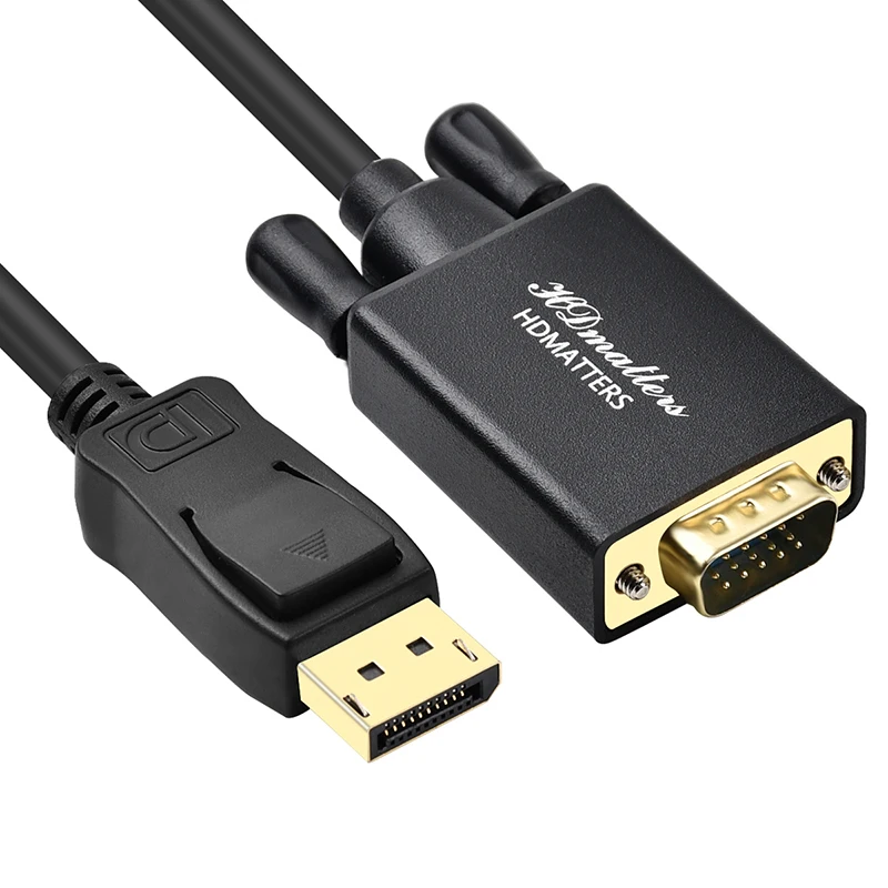 Displayport to VGA cable 1.8m DP to VGA adapter converter cable DP male