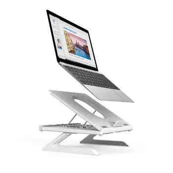 

Adjustable Folding Laptop Stand 10KG Load-bearing Metal Notebook Stand Anti-slip Tablet Bracket Holder for 12-17 inch Notebook