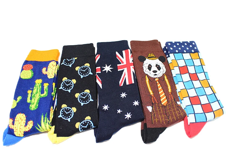 Men Socks Cotton Funny Animal socks For Man Women Novelty Casual Dressing Color Crew Socks For Happy Wedding Accessories Gift