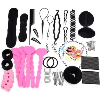 

20Pcs Women Topsy Tail Loop DIY Bun Hairpin Clip Comb Hair Styling Tools Good for going party or banquet and brings you a new