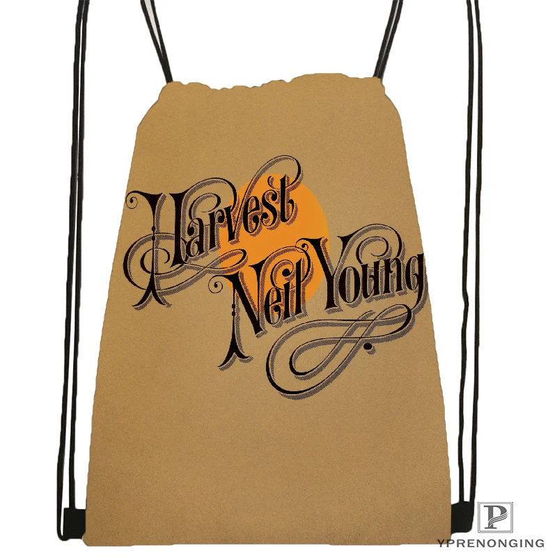

Custom Neil Young Drawstring Backpack Bag Cute Daypack Kids Satchel (Black Back) 31x40cm#180531-04-65