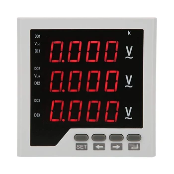 

Voltage Detector DTM-AV96 3 Phase Voltage Meter Programmable LED Digital Display Voltmeter AC 450V