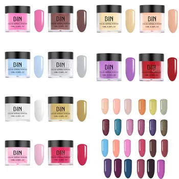 

6 Pcs Nails Dip Powder Without Lamp Cure Natural Dry Nail Art Powder Decoration Tips Nail Polish Powder Glitter