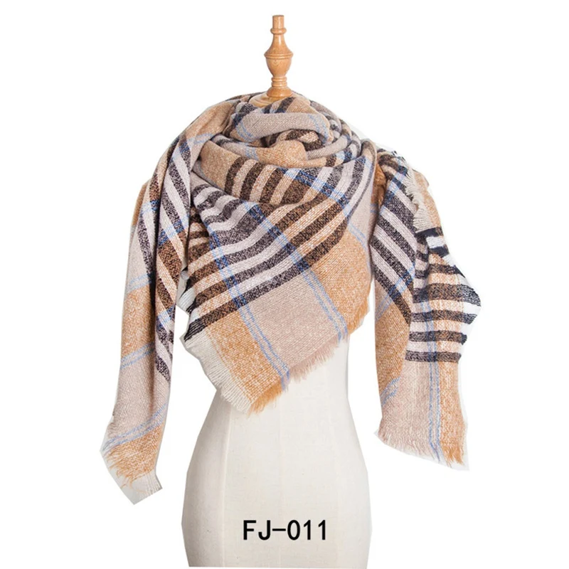 Элегантный женский шарф из пашмины, длинный шарф из полиэстера высокого качества, тонкий хиджаб, зимняя шаль, теплый дышащий пляжный шарф с кисточками - Цвет: FJ11