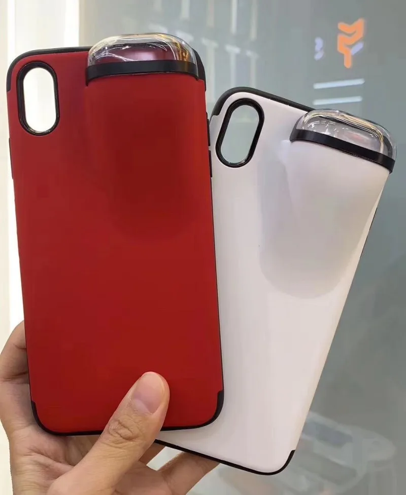 Для iPhone 11 Pro Max чехол для iPhone 11 6 7 8 Plus XS XR X чехол для AirPods Держатель Жесткий Чехол для AirPods чехол для наушников 2 в 1