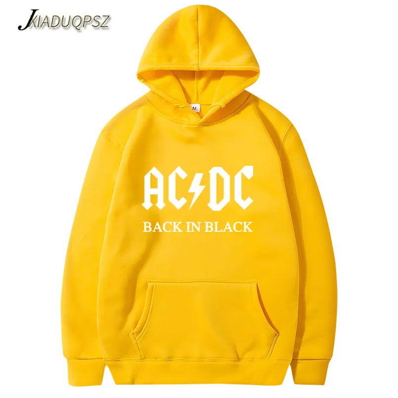 WY72 Yeloow AC DC Толстовка Мужская Хип-Хоп рок-группа ACDC толстовка мужская повседневная уличная куртка толстовка мужская женская брендовая одежда - Цвет: WY72 Yeloow