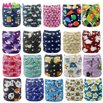

MABOJ Baby Ecological Diapers Cloth Reusable Diaper Bebe Washable Pocket Nappy Cover Pul One Size Fits All New Wholesale 2020