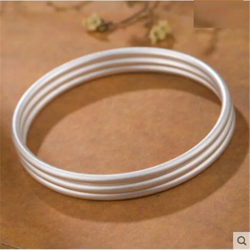 

Pure silver bracelet for girls 999 fine-ring multi-ring closed-mouth bracelet for girlfriend, three-ring silver bracelet