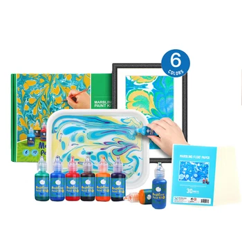 

Art Supplies DIY Children Drawing Graffiti Water Extension Painting Set Floating Gift Marbling Fluid Pigment Students Wet