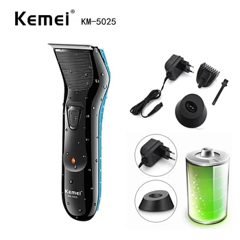 

Kemei KM-5025 Hair Trimmer Electric Hair Clipper Professional Barber Hair Cutting Machine Shaver Rechargeable Beard Shaver Razor