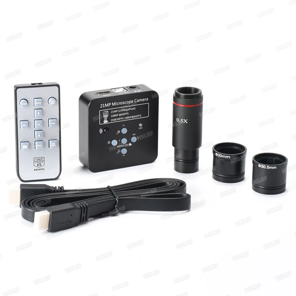 

HAYEAR 2K 21MP 1080P 60FPS HDMI USB Electronic Industrial Microscope Camera 0.5X