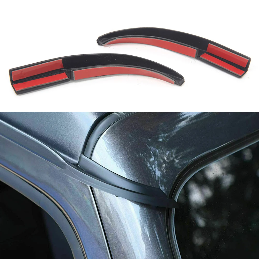 2Pcs Car Water Rain Gutter Extension For Jeep Wrangler JL ABS Plastic Accessories car rain gutter extension