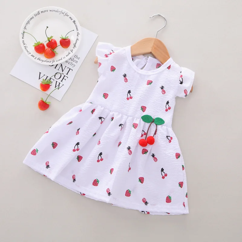 2020 New Cute Elegant Style Fashionable Flying Sleeves Women's Bow Tie Princess Party Dress Children's Clothes Girls Lovely Cost |