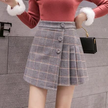 Женская юбка в стиле преппи, Женская винтажная, плюс размер, высокая талия, шикарные юбки в складку, Студенческая плиссированная Милая Девичья танцевальная юбка