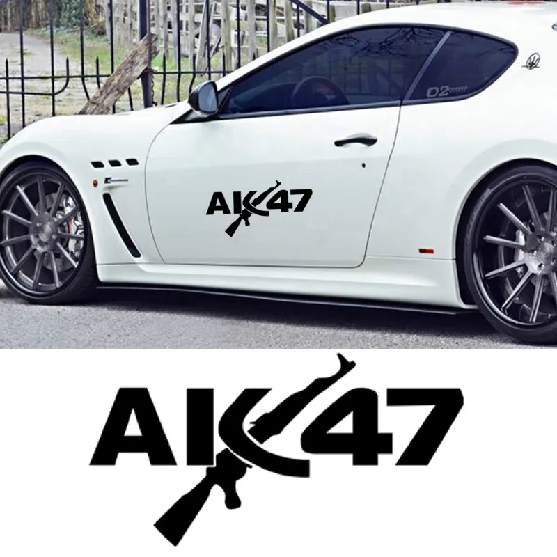 Светоотражающий автомобильный стикер AK 47 с изображением граффити из мультфильма