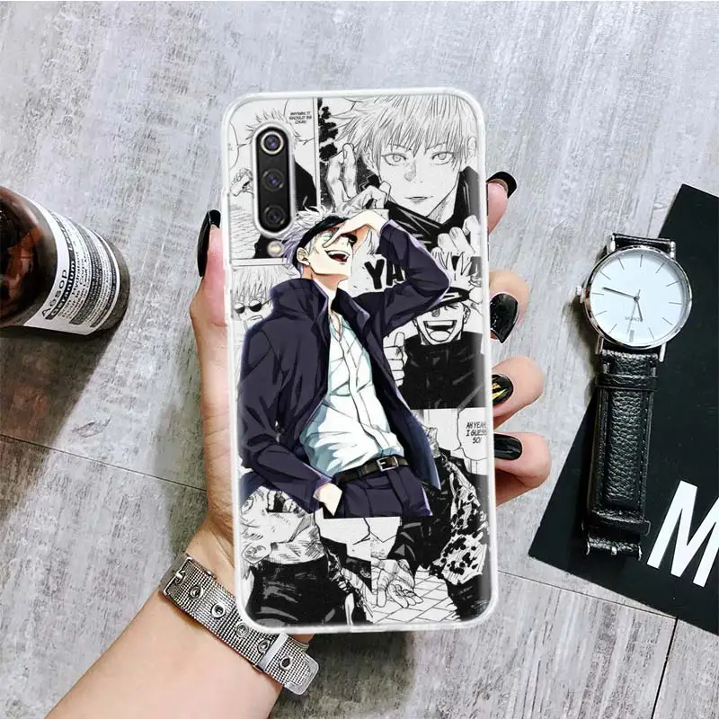 Jujutsu Kaisen Gojo Satoru Phone Case For Xiaomi Redmi Note 10 9 8 Pro 9S 8 8T 7 6 5 6A 7A 8A 9A 9C 4X S2 K20 K30 Art Cover Coqu