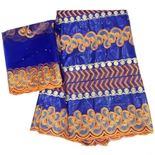 Bazin riche getzner Королевский синий Базен brode getzner Новое поступление Базен гетцнер Рише с вуаль набор для свадебного платья