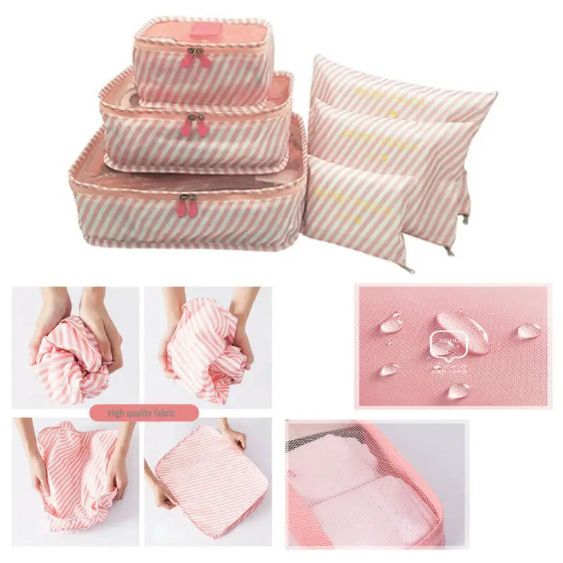 

6 PCS Travel Organizer Storage Bag Set Clothes Organizer Bags Pouch Suitcase Home Closet Bags for Storage