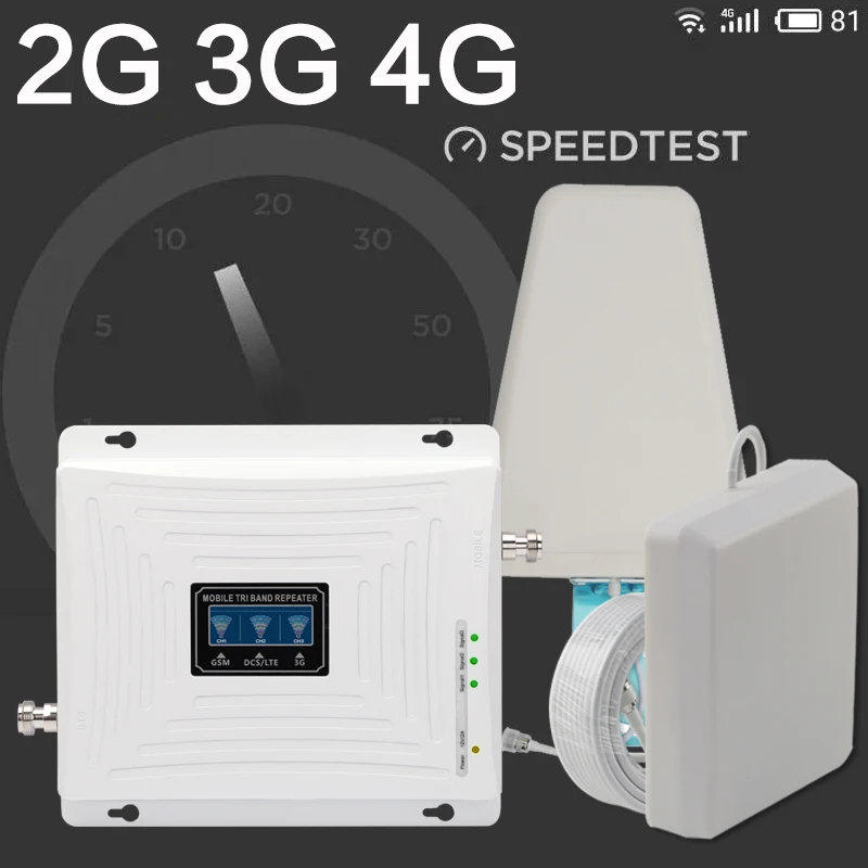 GSM 3g 4G усилитель сигнала 900 1800 2100 трехдиапазонный усилитель 2G 3g 4G LTE 1800 усилитель сотового сигнала повторитель сигнала для сотового телефона