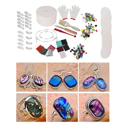 Microwave Kiln and DIY Fusing Glass Jewelry Professional Simple Making DIY Jewelry Glass Fusing Tools Set