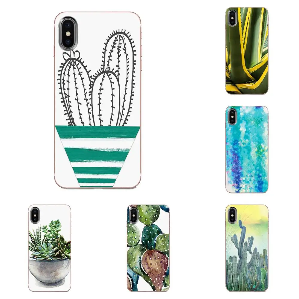 Мягкий чехол для телефона из ТПУ В Полоску С КАКТУСОМ Huawei Mate 9 10 20 P P8 P9 P10 P20 P30 P40 Lite