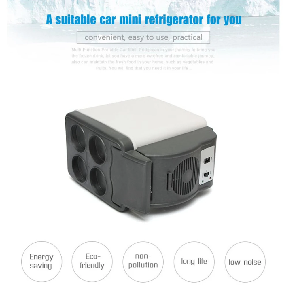 6L Portable Personal Mini Fridge Freezer Car Refrigerator Cooler Electric Office